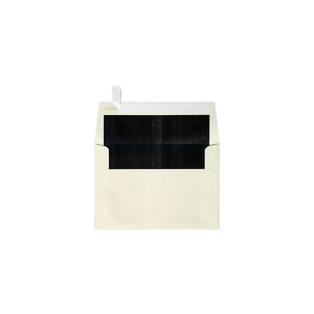 UPC: 0848614204045 | LUX A4 Foil Lined Invitation Envelopes (4 1/4 x 6 1/4) 50/Box Natural w/Black LUX Lining