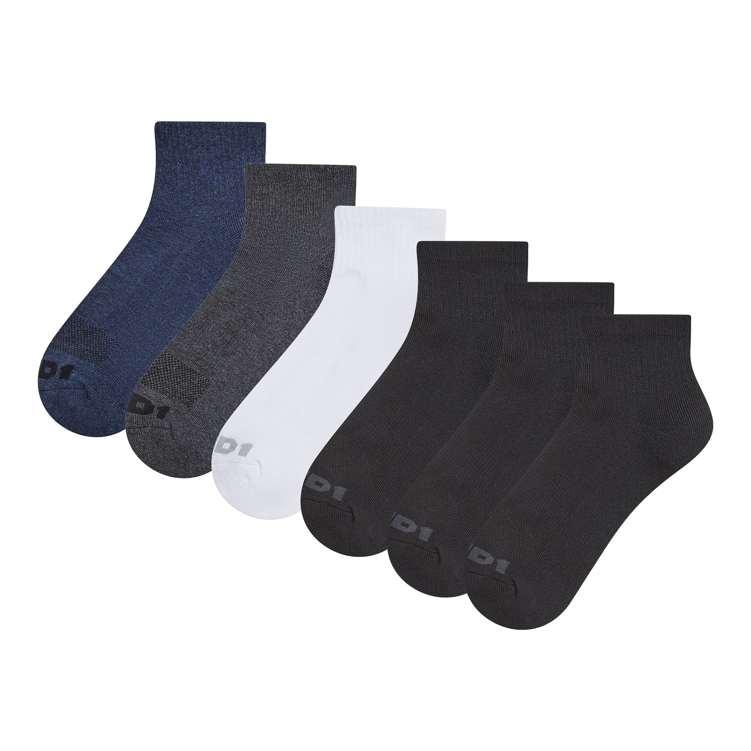 AND1 Men's Socks, Performance Cushion Ankle Socks, 6-Pack