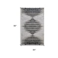 thumbnail image 2 of 7' X 10' Black and Silver Geometric Power Loom Area Rug, 2 of 8