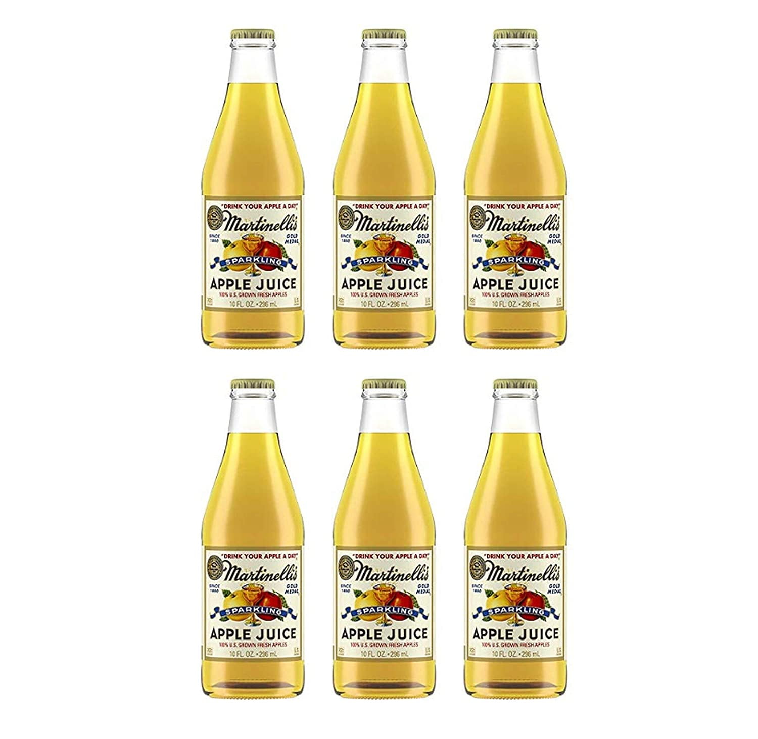 Martinelli's Sparkling Apple Juice, 10 oz. Bottles (Pack of 6)