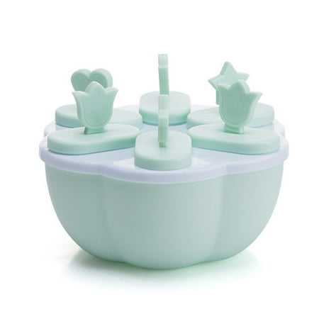 

2pcs 8 Holes DIY PP Ice Cream Mold Tray Cube Tools Lolly Sorbet Maker Holder green