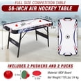 thumbnail image 5 of RayChee 56in Folding Air Hockey Table, Hockey Table Gaming Set for Game Room w/2 Pucks, 2 Pushers, 12V Motor for  Family, 5 of 6