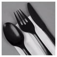thumbnail image 3 of Heavy Duty Plastic Cutlery Set in Black Disposable Fork Spoon and Knives Fancy Flatware Utensil for Birthday Weddings 4th of July Holiday Parties Picnic Outdoor & Indoor Gatherings 32 Count Each, 3 of 3