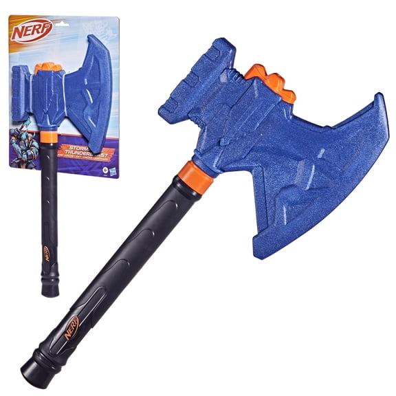 Nerf Storm Rage Thunderbeast Axe, Foam Head, 21” Axe, Nerf Toy, 6