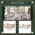 thumbnail image 3 of Retro 5-Piece Wooden Dining Table Set, Extendable Table with Butterfly Leaf & X-shaped Base and 4 Dining Chairs with Back Flared Legs & Button Tufting, Furniture Set for Kitchen Dining Room, Oak, 3 of 7