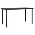 thumbnail image 2 of vidaXL Patio Dining Table with Glass Top Backyard Outdoor Garden Furniture Steel, 2 of 25