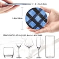 thumbnail image 5 of 6 Pce Leather Coasters 3.9in With Coasters Storage Box Antifouling And Antiscalding For Dining Room Kitchen Office Bedroom Living Room Argyle Plaid Doderblue_1, 5 of 8