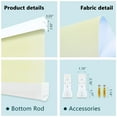 thumbnail image 5 of MING CHEN Motorized Roller Shade with Valance, 100% Blackout Remote Control Blinds, Waterproof and UV Protection, Work with Alexa, Google (23"Wx72"H, Light Yellow), 5 of 6