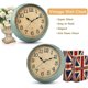 thumbnail image 5 of Reloj de pared de cuarzo retro vintage de 30 cm, silencioso, sin tictac, funciona con números grandes y vidrio HD fácil de leer para cocina, sala de estar, baño, dormitorio, estudio, 5 of 5
