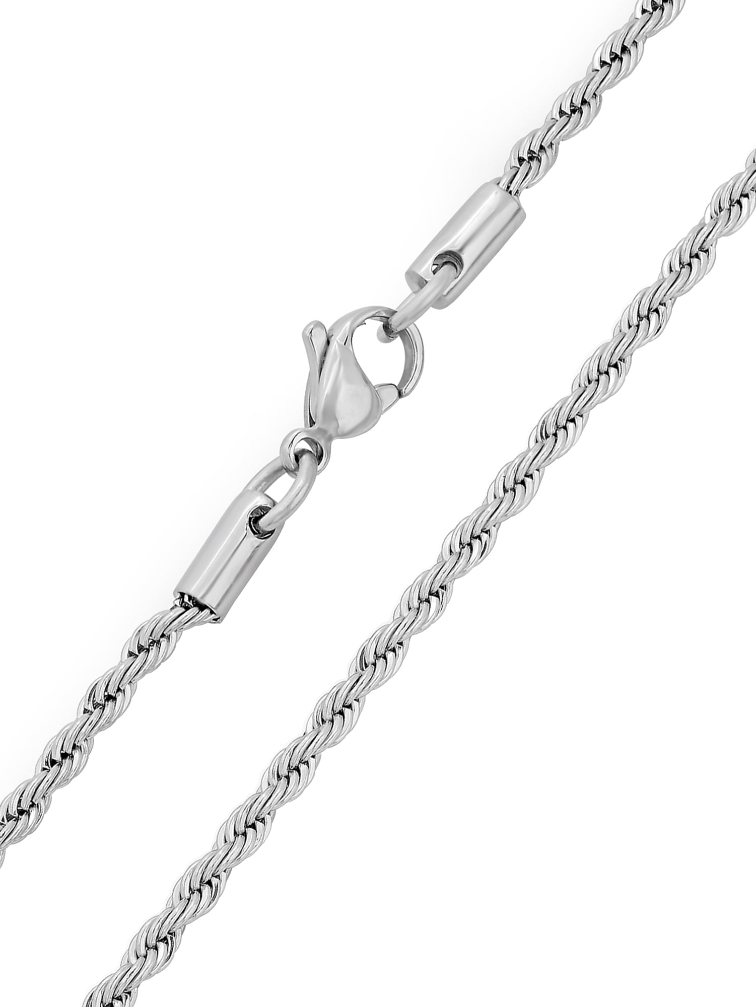INOX Jewelry NSTC026K-24 Super Rope Stainless Steel Chain Black - 3 mm & 24 in.