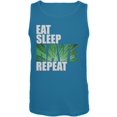 thumbnail image 1 of Eat Sleep Rave Repeat Turquoise Adult Tank Top - Small, 1 of 1