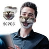YZHM Adult Disposable Face Masks Funny Animals Printing Three Layer Protective Breathable Mask