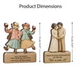thumbnail image 4 of Wooden Couple Best Friend Figurine Forever Together Rustic Shelf Decor, 4 of 9