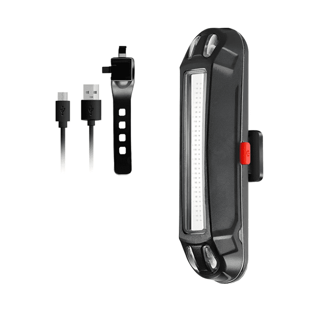 2pz Luces Usb Recargable Led Estrobo Para Bicicleta 5 Modos Malubero Rojo y Azul