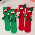 thumbnail image 3 of Aellinatey Cute Big Eyes Christmas Stockings Kids Cartoon Magnets Socks for Festival Wear, 3 of 21