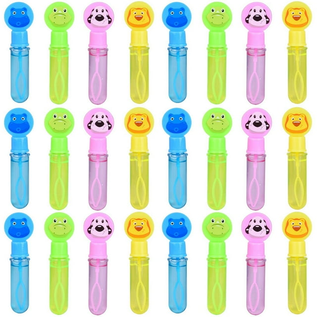 Fun LIttle Toys 24 Pcs Magic Bubble Wands Pinata Stuffers Unbreakable Bubbles for Brithday,Party,Weekends