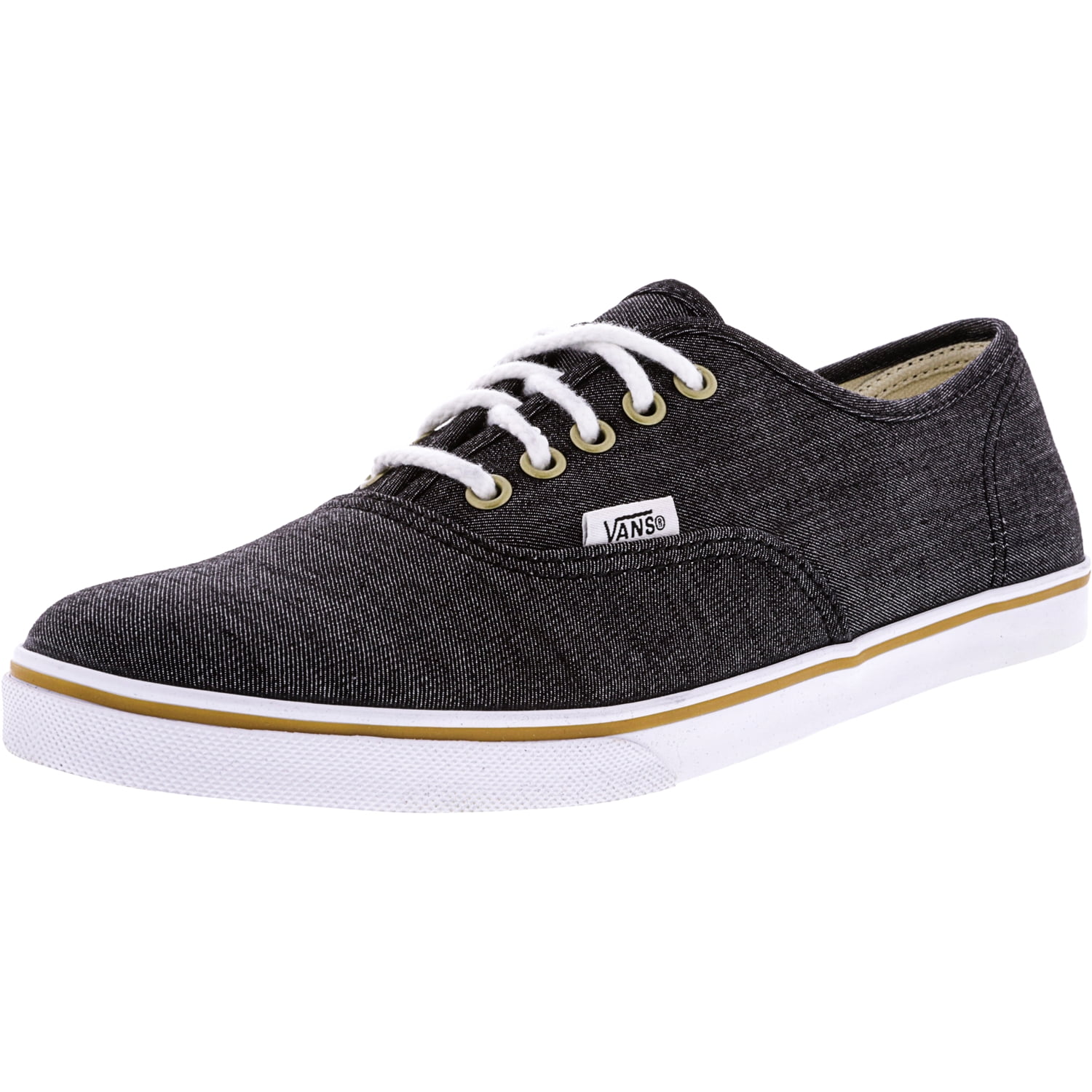 Vans Authentic Lo Pro Chambray Black / True White Ankle-High Canvas ...