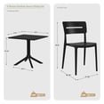 thumbnail image 3 of WestinTrends Playa Modern 5-Piece Resin Patio Dining Table Set with Stackable Patio Dining Chairs, White, 3 of 15