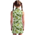 thumbnail image 6 of Gunia Girls Tennis Dress Golf Outfit 1/4 Zip Quick Dry Sleeveless Zip Dress With Playful Print Kids Summer Girl Dress With Stand Collar Comfortable Sundress Green Dress For Girls 4-15 Years, 6 of 6