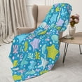 thumbnail image 3 of Sikiie Starfish Cozy Flannel Fleece Throw Blanket: Lightweight & Thick for All Seasons - Perfect for Women, Men, & Kids"80"x60", 3 of 6