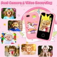 thumbnail image 3 of Hot Bee Kids Smart Phone Girls for 8-10, 2.8" Unicorn Toys Touchscreen Phone w/ 8G SD Card, Dual Camera, Music Player, Toddler Learning Cell Phone Toys, Birthday Gifts for Boys Girls 3-12, 3 of 15