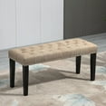 thumbnail image 5 of Abble 38" Wide Upholstered Entryway Bench, End of Bed Bench, Ottoman Bench - Tan, 5 of 9