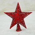thumbnail image 1 of Adorno de estrella de hierro para árbol de Navidad, adornos brillantes para decoración de árbol de Navidad, 1 of 5
