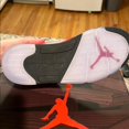 thumbnail image 4 of Jordan Men's Red Chicago 5s Sneakers, 4 of 5