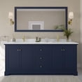 thumbnail image 2 of Wyndham Collection 80" Light-Vein Wood Double Bathroom Vanity in Dark Blue, 2 of 7