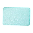 thumbnail image 1 of Alfombrilla de baño de dos piezas de franela con diseño de guijarros en relieve 3D, alfombrilla de suelo antideslizante absorbente de 3 piezas, 1 of 5
