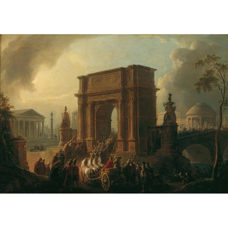 Vinzenz Fischer 18x14 Gold Ornate Wood Frame and Double Matted