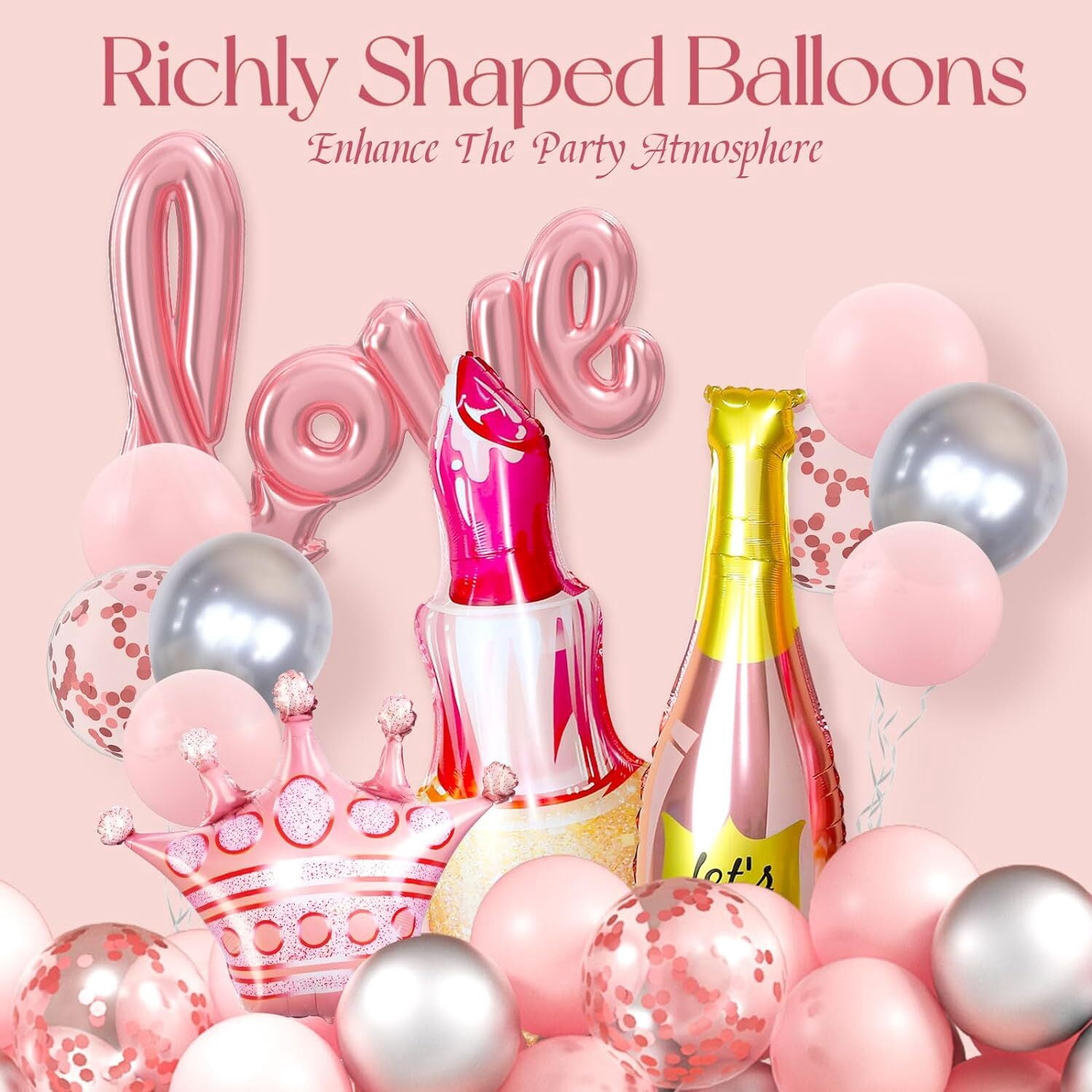 SFBOSF pink birthday Party Decoration Kits
