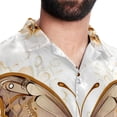 thumbnail image 5 of Butterfly Fission Diagram Men's Short Sleeve Poplin Button Down Shirts - Casual Printed Summer Beach Tops for Men, 5 of 6