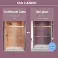 thumbnail image 4 of 44'' - 48'' W X 76'' H Double Sliding Frameless Shower Door With 3/8 Inch (10Mm) Clear Glass In Brushed Nickel, 4 of 6