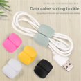 thumbnail image 4 of Cable Winder Fashion Simple Round Clip Charge Cable Protectors Wire Organizer Buckle Wire Cord Lead For Desktop Cable Fixed Cable Winder C 1pc, 4 of 6