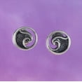thumbnail image 5 of Unique Hawaiian Ocean Wave Earring, Sterling Silver Ocean Wave Stud Earring, E8817 Birthday Valentine Wife Mom Gift, 5 of 5