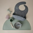 thumbnail image 2 of Mushie Silicone Baby Bib, Boats - Adjustable, Unisex Waterproof Toddler Bib for Easy Clean-Up, 2 of 6