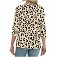 thumbnail image 5 of Neewe V Neck Blouses for Women Dressy Casaul 3/4 Length Sleeve Womens Tops Button Down Shirts, 5 of 5