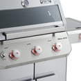 thumbnail image 4 of Monument Grills Mesa 3-Burner Propane Gas Grill, Stainless Steel, Clear View Lid, LED Controls, 4 of 11