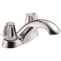 Delta Bathroom Faucet Two Blade Handles Lead Free Chrome Less Pop Up