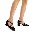 thumbnail image 6 of DREAM PAIRS Women's Chunky Heels Dress Pumps Closed Pointed Toe Comfort Cross Strap Block Heel Shoes For Party Dance Wedding, 6 of 6