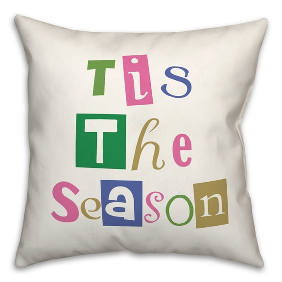 Creative Products Tis the Season 18 x 18 Spun Poly Pillow
