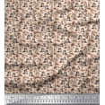 thumbnail image 1 of Soimoi Velvet Fabric Leaves & Building Architectural Decor Fabric Printed Yard 58 Inch Wide, 1 of 1