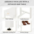 thumbnail image 5 of Dycanpo 45" Acacia Wood White Bar Table - Rectangular Counter Height Pub Table for Indoor Use, White, 5 of 7