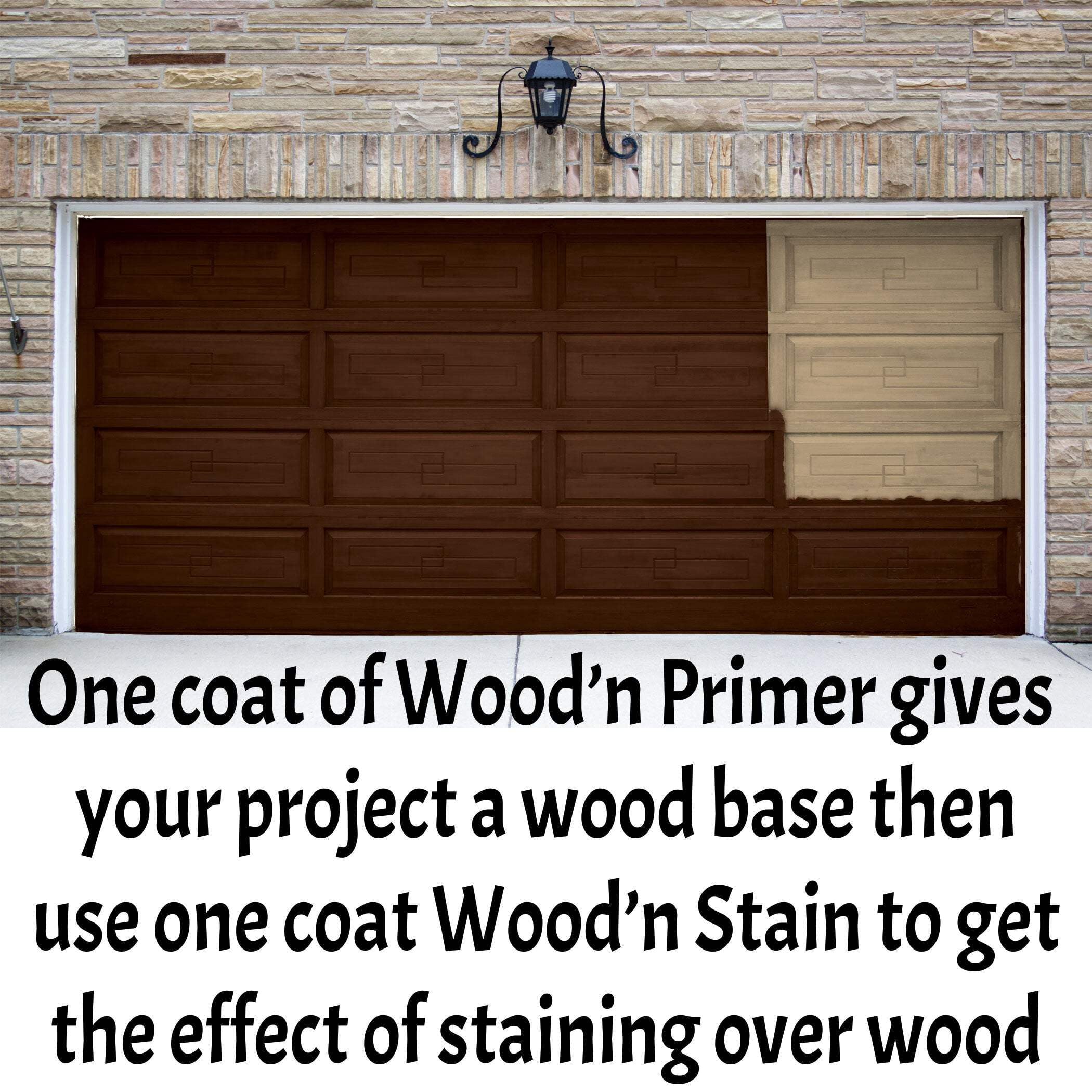 Retique It Wood'n Primer - Paint it then stain it - Stainable Wood Fiber Paint (Dark Wood, Medium)