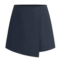 thumbnail image 6 of EYNMVR Women's Casual Mid Waist Skorts Wrap Front Business Casual Outfit Skirt Shorts, 6 of 6