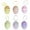 B, variant on Seyotauo 6-Pack Easter Hanging Sequin Eggs, Stripes Easter Eggs Ornaments with Bow, Glitter Spring Hanging Egg Tree Ornaments for Party Birthday Home Garden Decoration