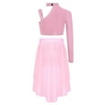 thumbnail image 3 of iixpin Kids Girls Ballet Gymnastics Leotard Lyrical Dance Outfits Jazz Latin Stage Performance Dresses Pink 8, 3 of 7