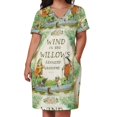 thumbnail image 3 of Vestido holgado con bolsillo para niñas ropa estética funda de libro Wind in The Willows, 3 of 7