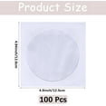 thumbnail image 2 of 100 Pack CD DVD Sleeves Envelope with Clear Window and Flap Reusable White Paper DVD Storage Sleeve Holder Compatible with Standard Size CD DVD for Disc Cases Media 4.9 x 4.9 Inch White, 2 of 7